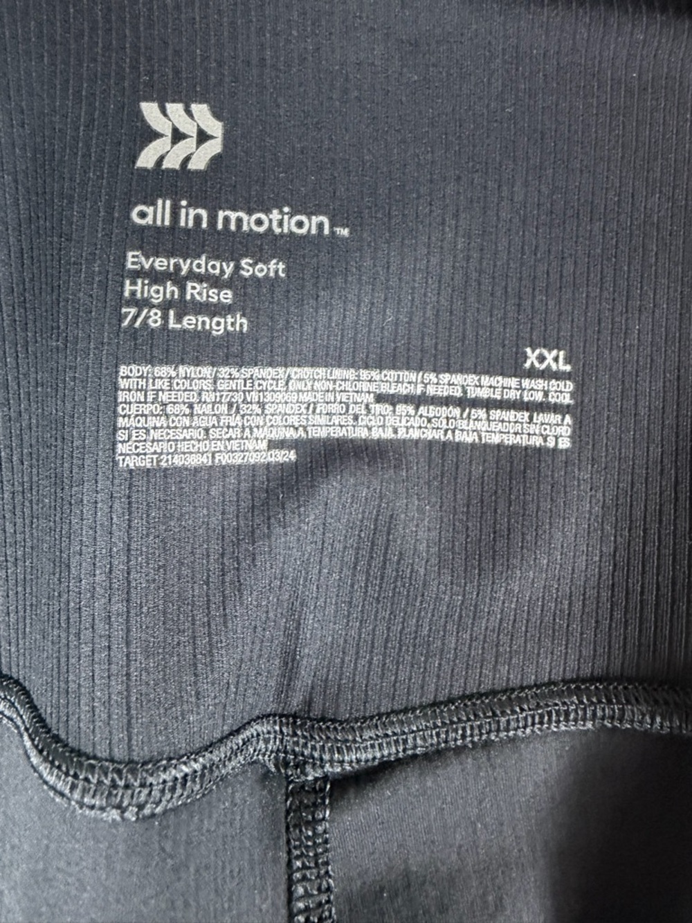 Women's Everyday Soft High-Rise 7/8 Leggings - All In Motion Black XXL - Picture 12 of 13